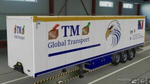 skin trailer blue TM global transport by maury79 [1.47] for Euro Truck Simulator 2