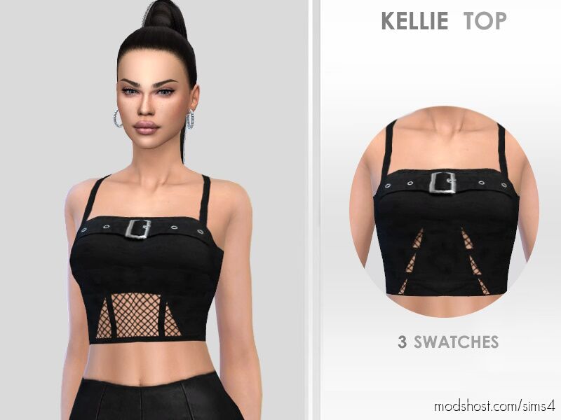 Sims 4 Female Clothes Mod: Kellie Top (Featured)
