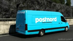 ETS2 Mercedes-Benz Mod: Skin Postnord Mercedes-Benz Sprinter 2019 By Rodonitcho Mods 1.47 (Image #3)