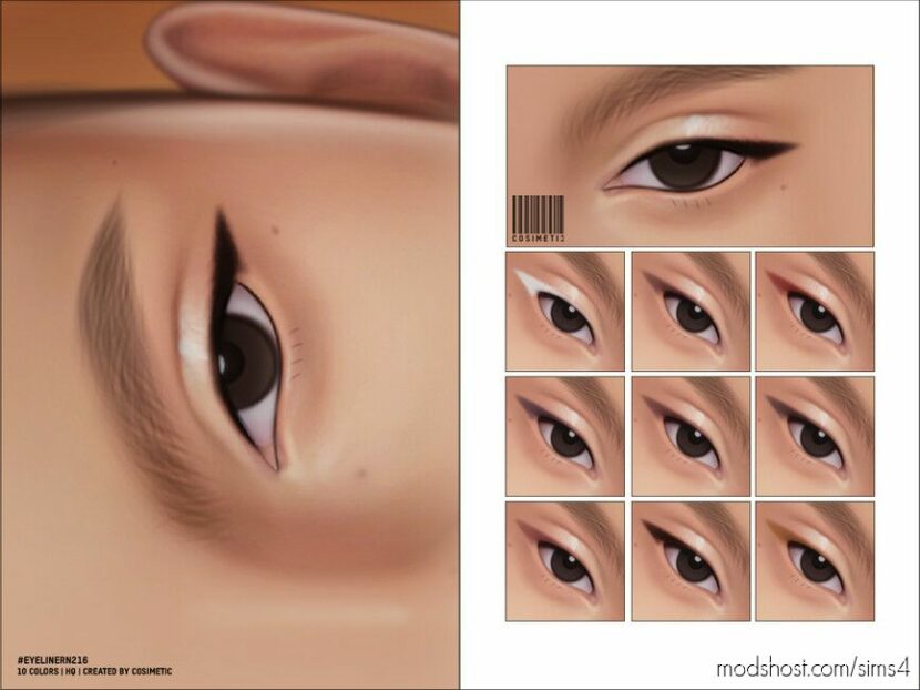 Basic Eyeliner N216 for Sims 4