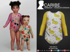 Caribe Swimsuit for Sims 4