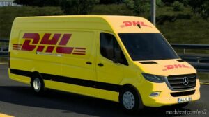 Skin DHL Mercedes-Benz Sprinter 2019 By Rodonitcho Mods [1.47] for Euro Truck Simulator 2