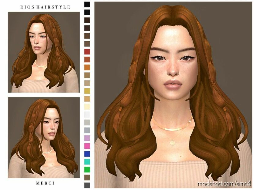 Sims 4 Female Mod: Dios Hairstyle (Featured)