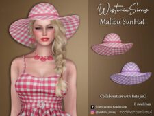 Malibu Sun Hat for Sims 4