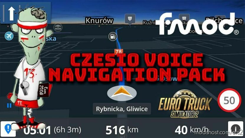 Czesio Voice Navigation Pack V2.1 for Euro Truck Simulator 2