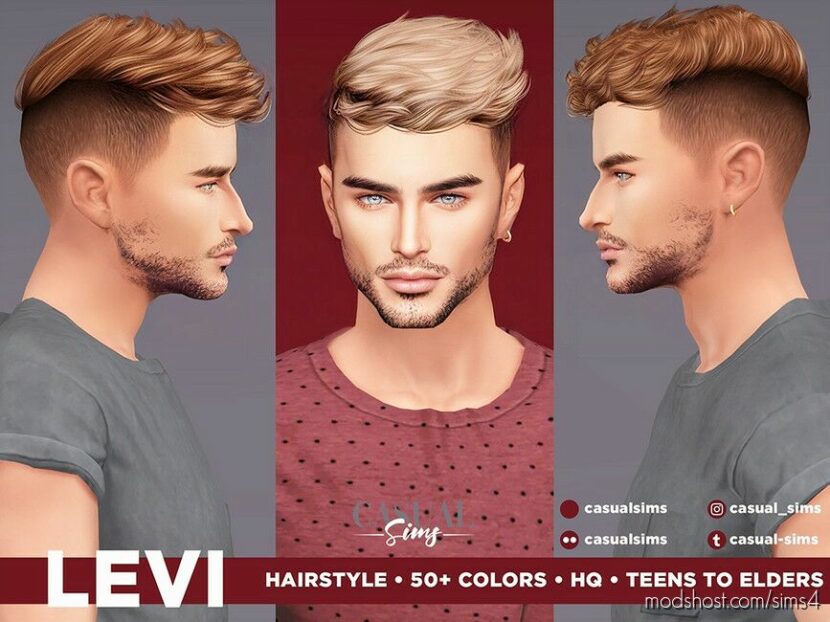 Sims 4 Male Mod: Levi Hairstyle (Featured)