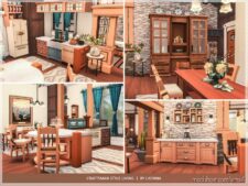 Sims 4 House Mod: Craftsman Style Living No CC (Image #3)