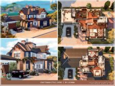 Sims 4 House Mod: Craftsman Style Living No CC (Image #4)