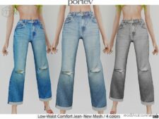 Low-Waist Comfort Jeans for Sims 4