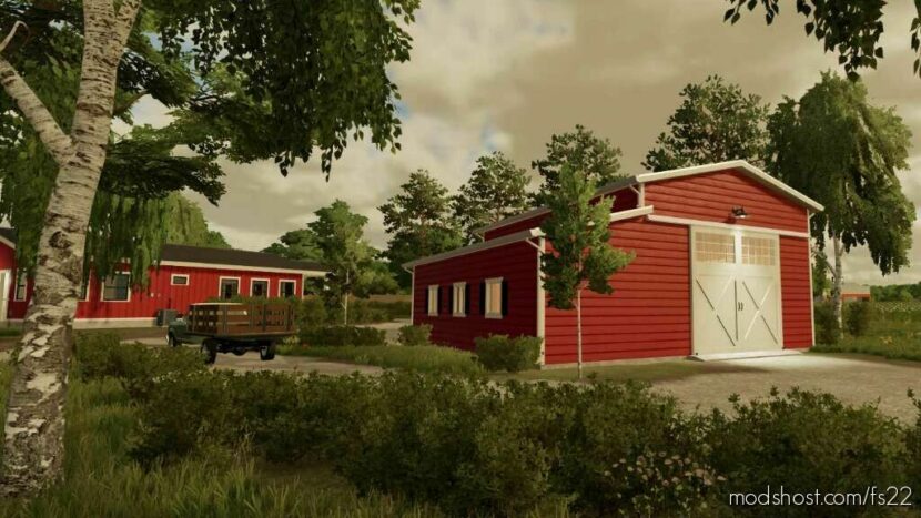 American Barn With Storage for Farming Simulator 22