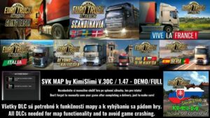 SVK Map By Kimislimi V.30C / [1.47] – Demo / Latest! for Euro Truck Simulator 2