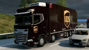 Skin DAF 2021 Tandem UPS By Rodonitcho Mods [1.43-1.47] for Euro Truck Simulator 2