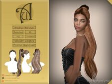 Brooklyn Long Ponytail Hairstyle for Sims 4