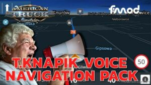 T.knapik Voice Navigation Pack V3.3 for American Truck Simulator
