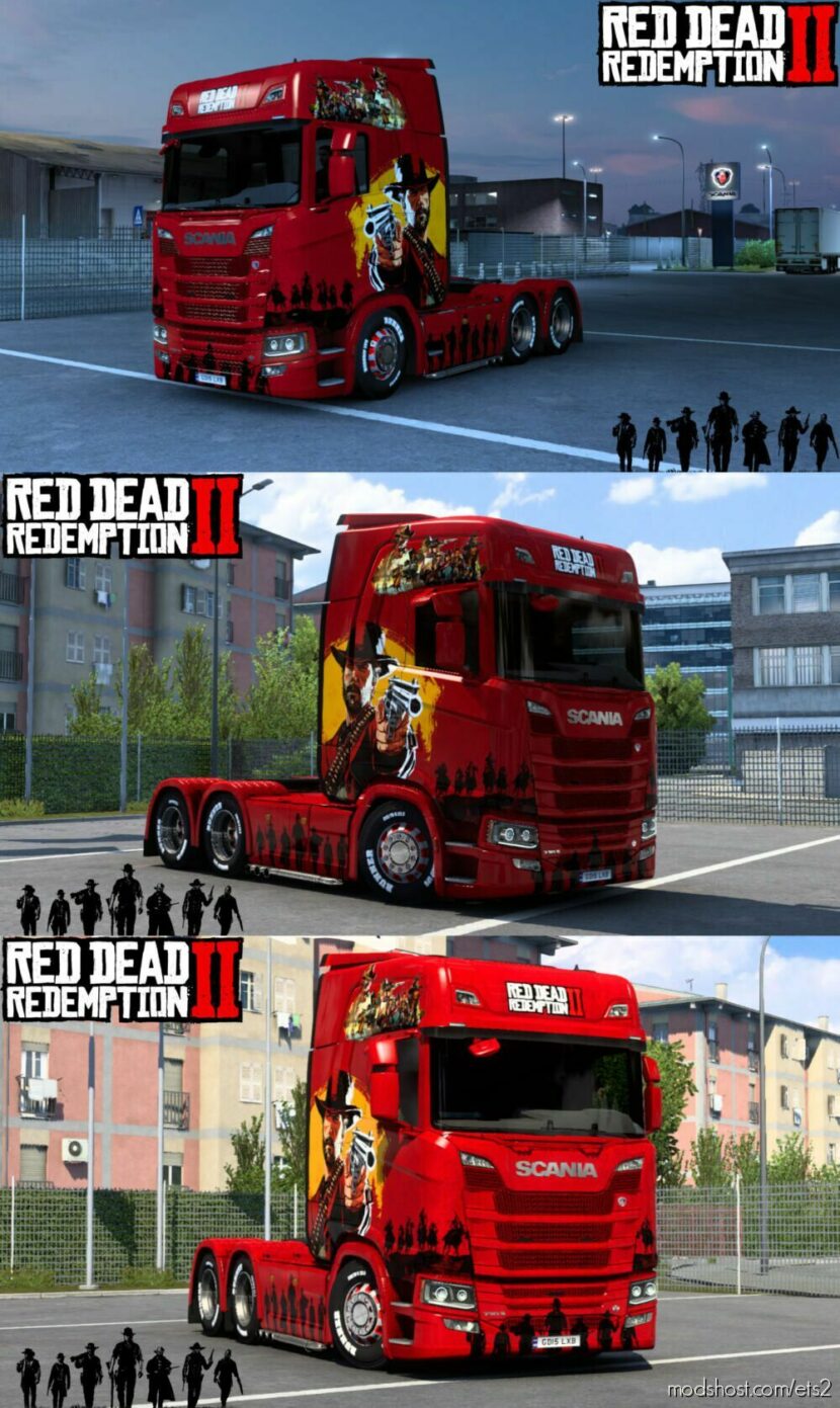 Scania RED Dead Redemption 2 Skin for Euro Truck Simulator 2