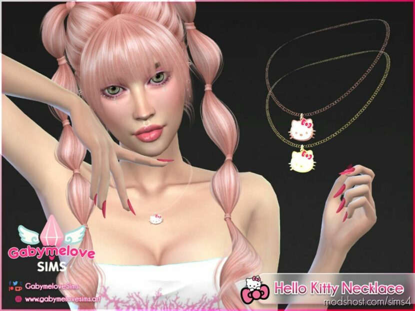 Hello Kitty Necklace for woman for Sims 4
