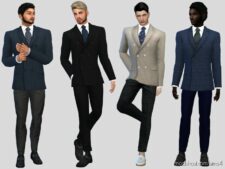 Caleb Coat Suit for Sims 4