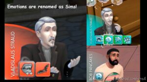 Sims 4 Mod: Emotions are renamed as Sims (Image #3)