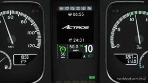 Mercedes Benz Actros MP4 Improved Dashboard V1.2 for Euro Truck Simulator 2