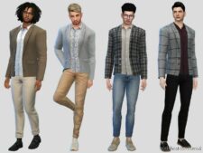 Elbow Patch Blazer for Sims 4