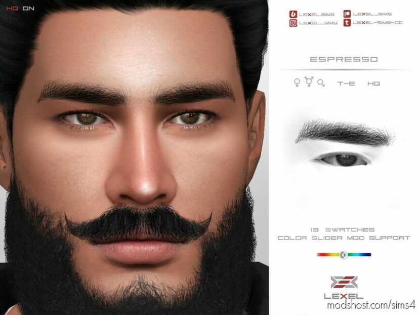 Espresso (Eyebrows) for Sims 4