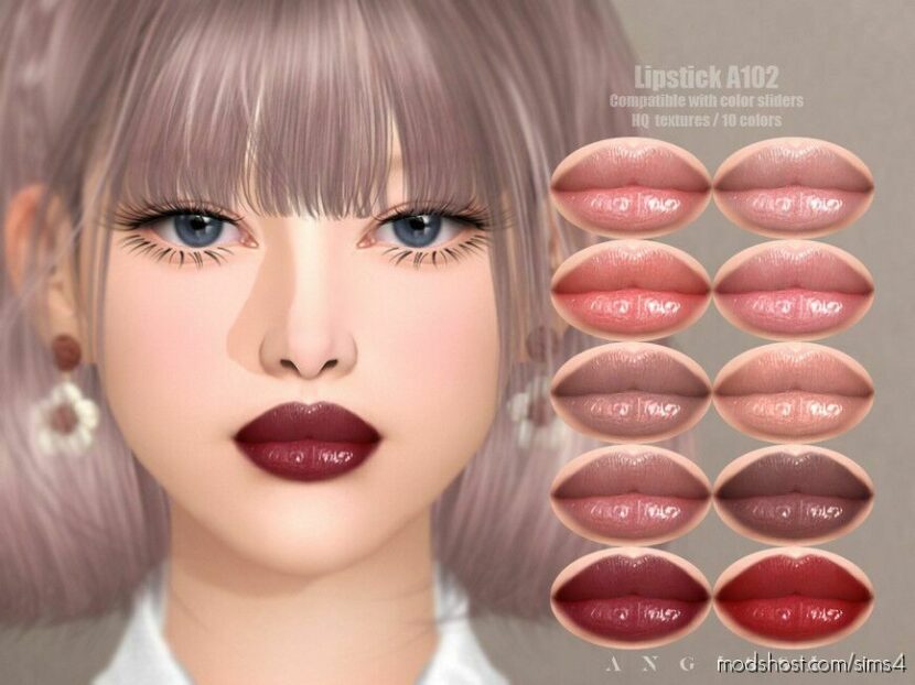 Lipstick A102 for Sims 4
