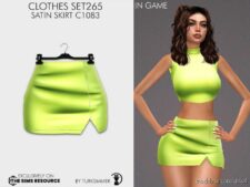 Sims 4 Elder Mod: Clothes SET265 – Satin Skirt C1083 (Image #2)