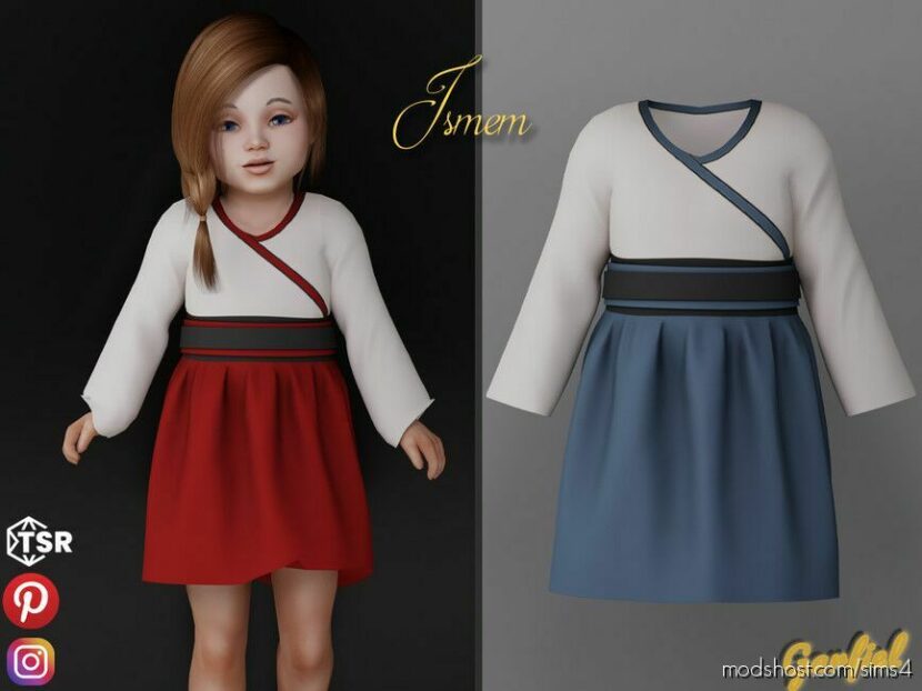 Ismem – Asian Style Dress for Sims 4