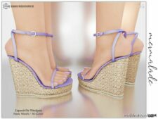Espadrille Wedges S172 for Sims 4