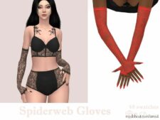 Spiderweb Gloves for Sims 4
