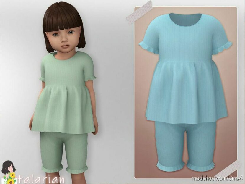 Josie TOP And Shorts SET for Sims 4