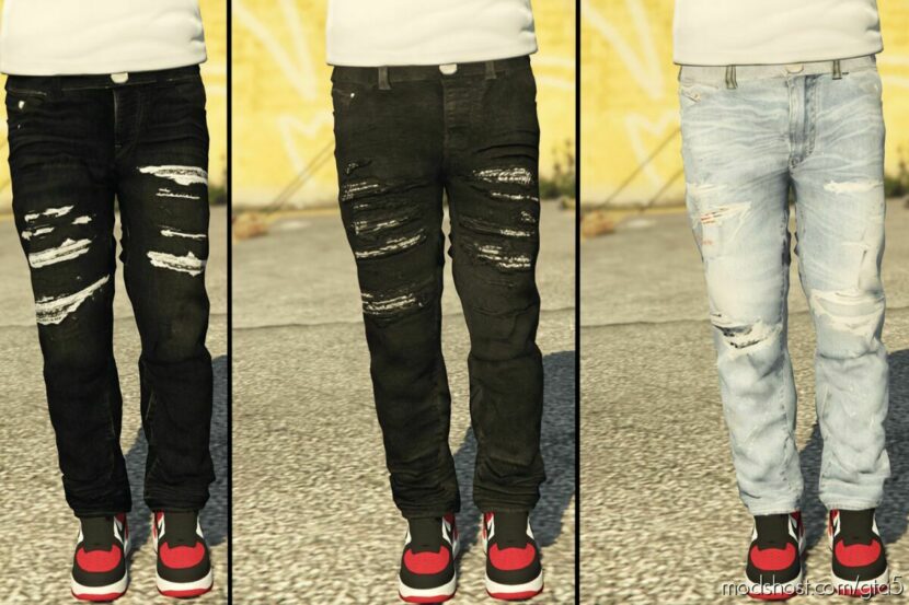 GTA 5 Player Mod: Slimmy Jeans MP Male (Featured)