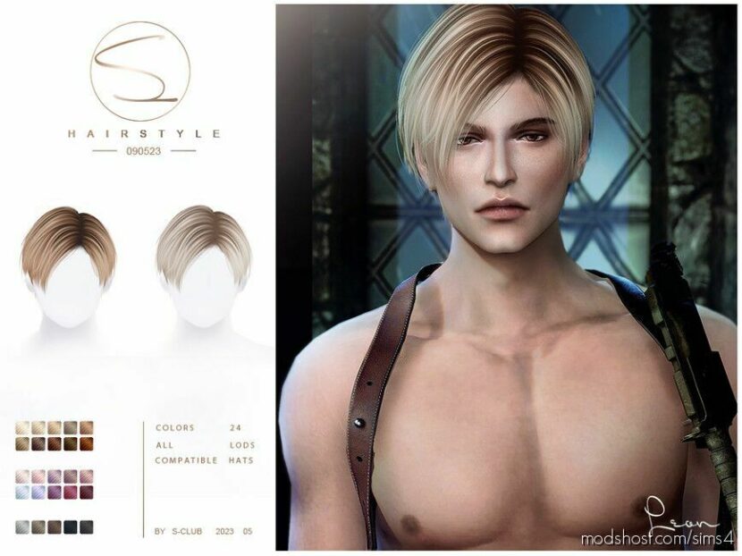 MEN Short Hairstyle (090523) for Sims 4