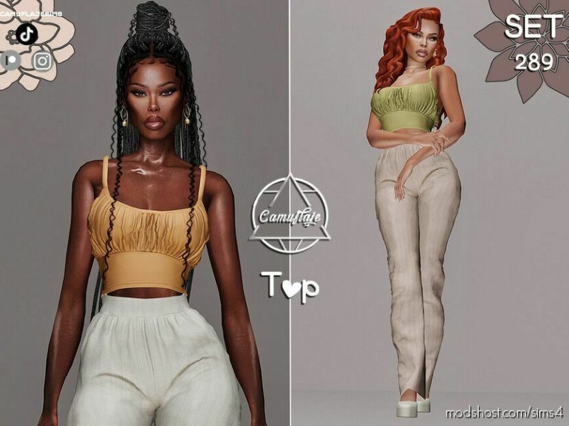 SET 289 – Vacay Ready TOP for Sims 4