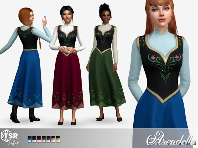 Arendelle Dress for Sims 4
