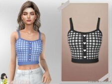 Sims 4 Elder Clothes Mod: Arianna Tank TOP (Image #2)