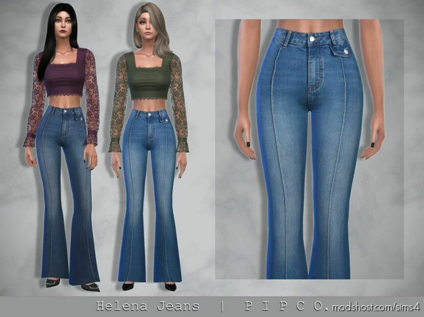 Helena Jeans (Flared) for Sims 4