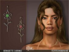 Bernadette Earrings for Sims 4