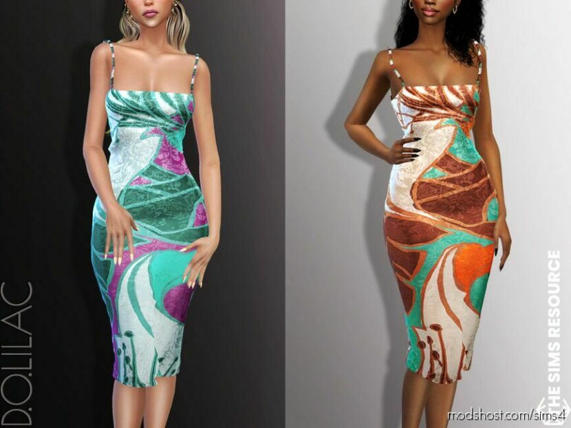 Hidden Paradise Maxi Dress DO857 for Sims 4