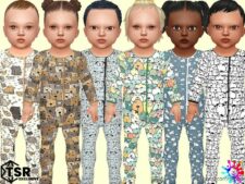 Infant Cute Dogs Pajamas for Sims 4