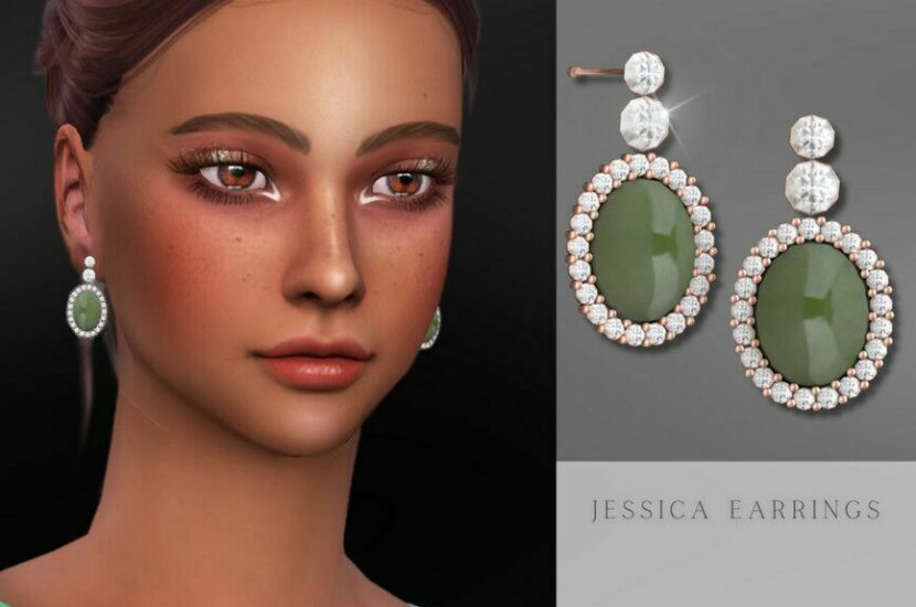 Jessica Earrings for Sims 4