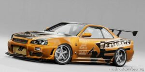 BeamNG Nissan Car Mod: 1998 Nissan Skyline R34 0.28 (Image #3)