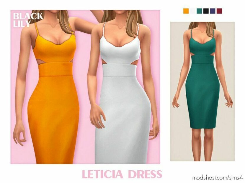 Leticia Dress for Sims 4