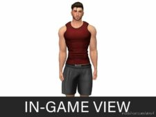 Sims 4 Elder Clothes Mod: Motivation (Shorts) (Image #2)