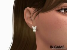 Butterfly Pearls Earrings For Children for Sims 4