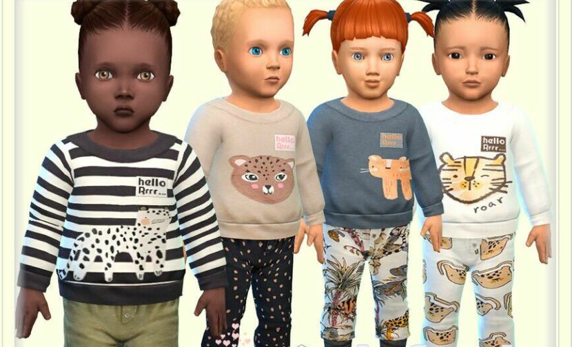 Shirt Rrrr Infant for Sims 4