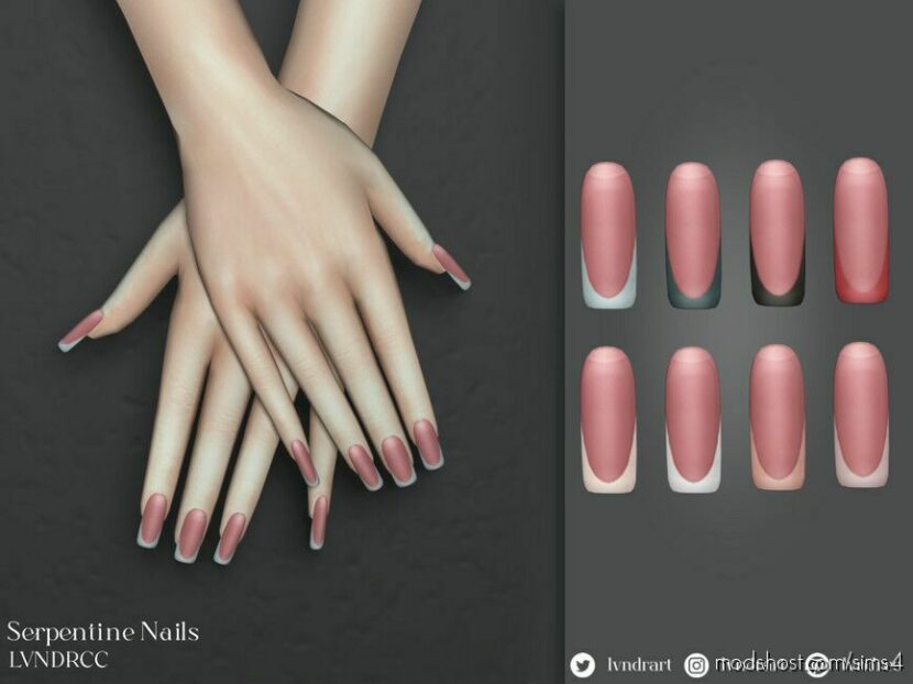 Serpentine Nails for Sims 4