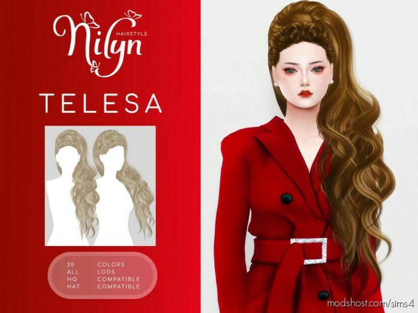 Telesa Hair – NEW Mesh for Sims 4