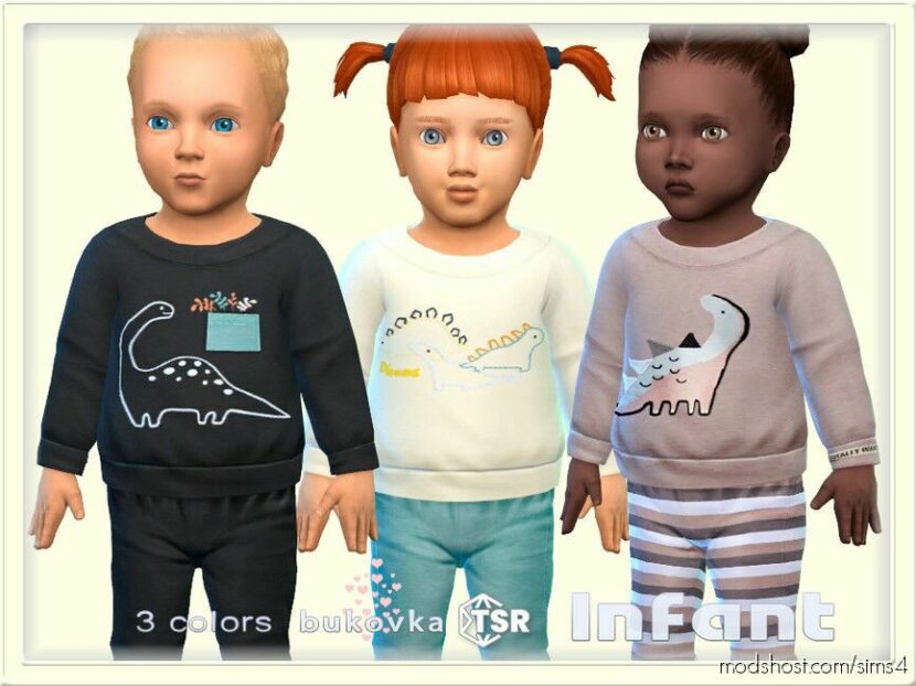 Shirt Dinos Infant for Sims 4