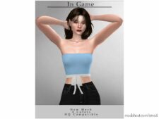 Sims 4 Teen Clothes Mod: Chordoftherings Strapless TOP T-429 (Image #2)